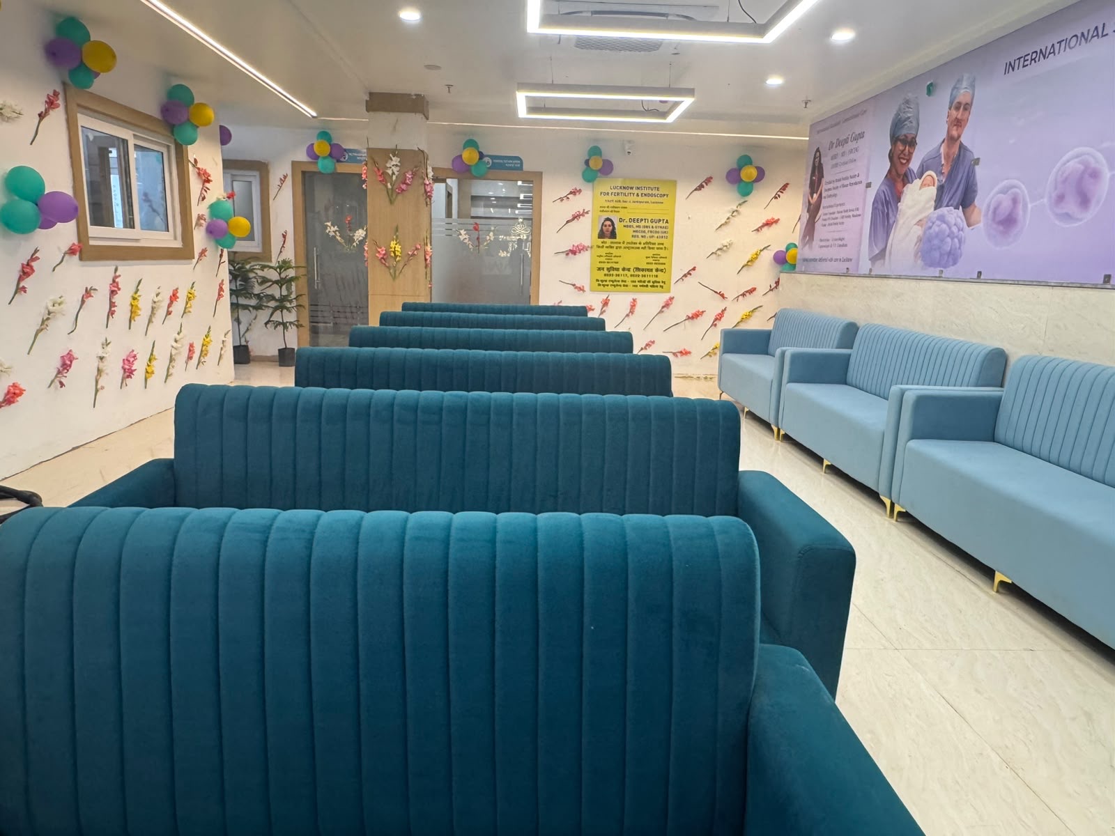 Waiting area at Lucknow Institute for Fertility, Endoscopy, Lucknow